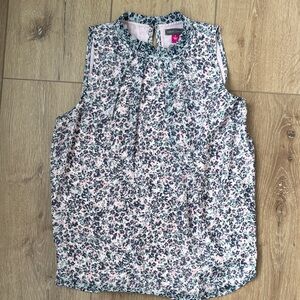 Elle Floral Sleeveless Blouse - Pink and Black